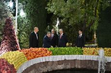 President Ilham Aliyev participates in official reception in honor of heads of state in Dushanbe (PHOTO/VIDEO)