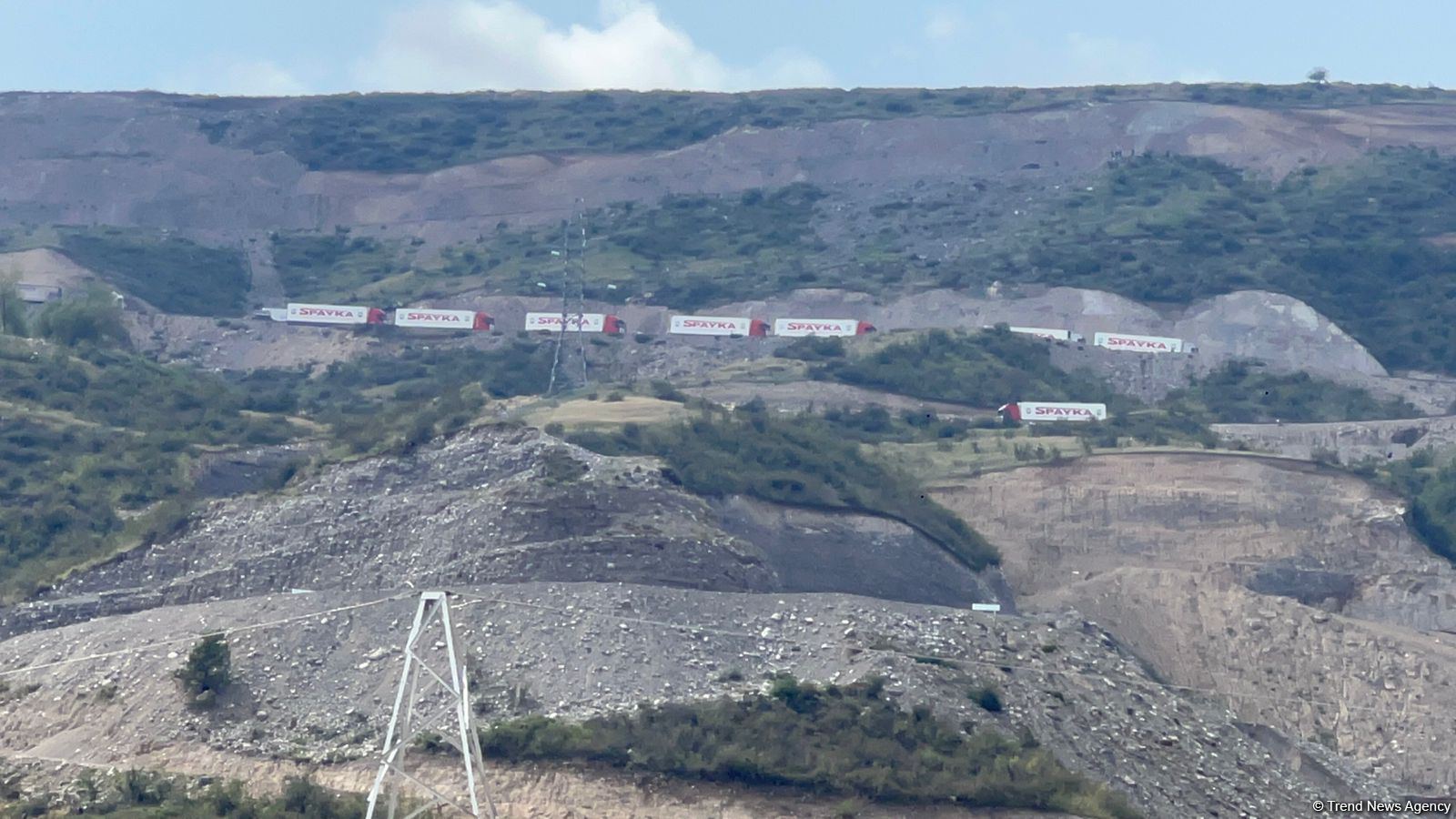 Armenian and French trucks with so-called “humanitarian aid” heading back from Lachin to Armenia (PHOTO/VIDEO)