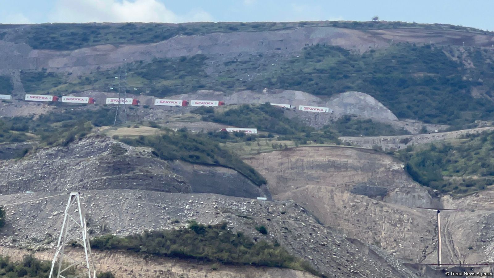 Armenian and French trucks with so-called “humanitarian aid” heading back from Lachin to Armenia (PHOTO/VIDEO)