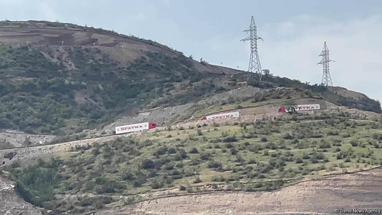 Armenian and French trucks with so-called “humanitarian aid” heading back from Lachin to Armenia (PHOTO/VIDEO)