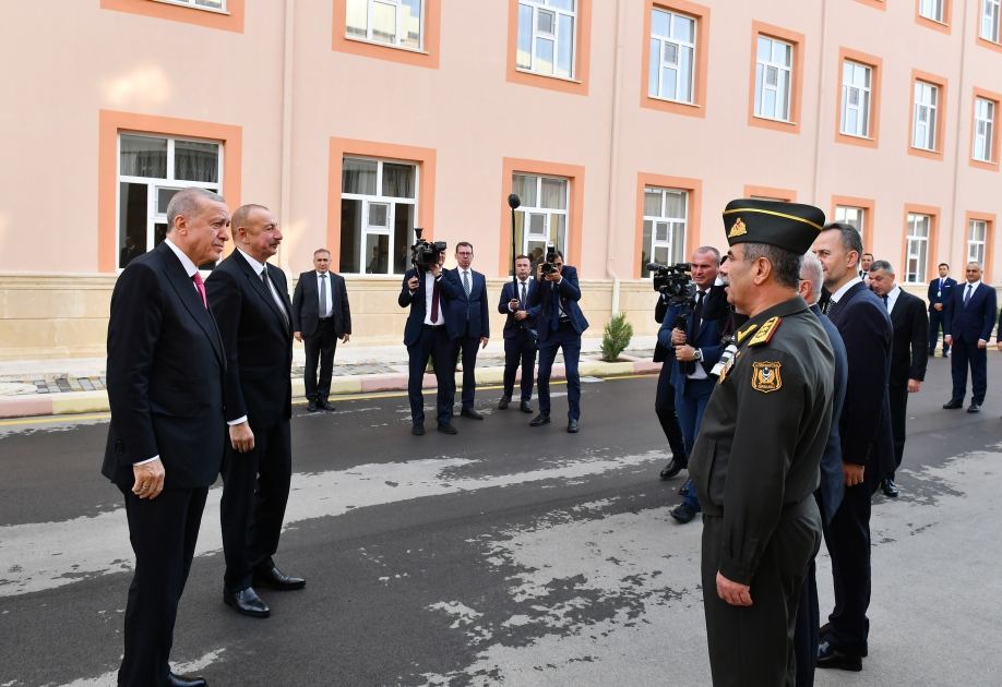 Президент Ильхам Алиев и Президент Реджеп Тайип Эрдоган приняли участие в открытии Нахчыванского восстановительно-промышленного военного комплекса (ФОТО)