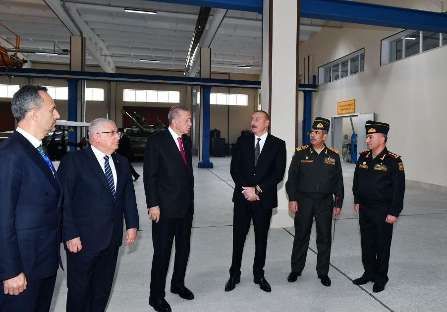 Президент Ильхам Алиев и Президент Реджеп Тайип Эрдоган приняли участие в открытии Нахчыванского восстановительно-промышленного военного комплекса (ФОТО)
