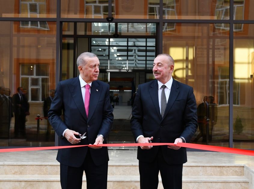 Президент Ильхам Алиев и Президент Реджеп Тайип Эрдоган приняли участие в открытии Нахчыванского восстановительно-промышленного военного комплекса (ФОТО)