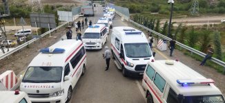 Из Горуса в направлении Ханкенди проехали машины скорой помощи в сопровождении МККК (ФОТО)