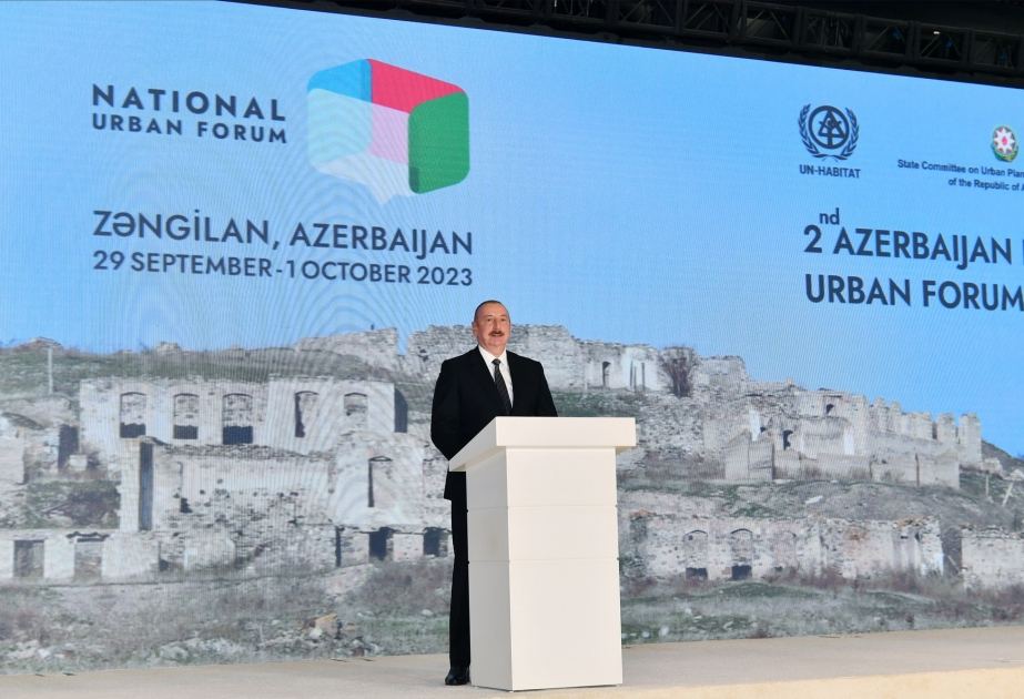 Президент Ильхам Алиев: Уже утверждены генеральные планы восьми городов и девяноста двух сел