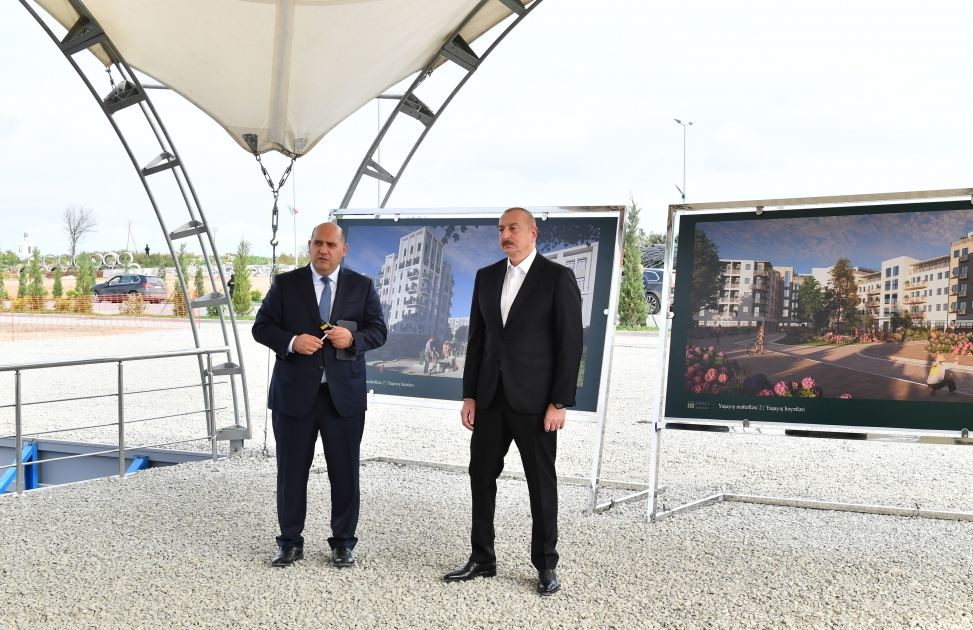 President Ilham Aliyev lays foundation of second residential complex in Fuzuli (PHOTO)
