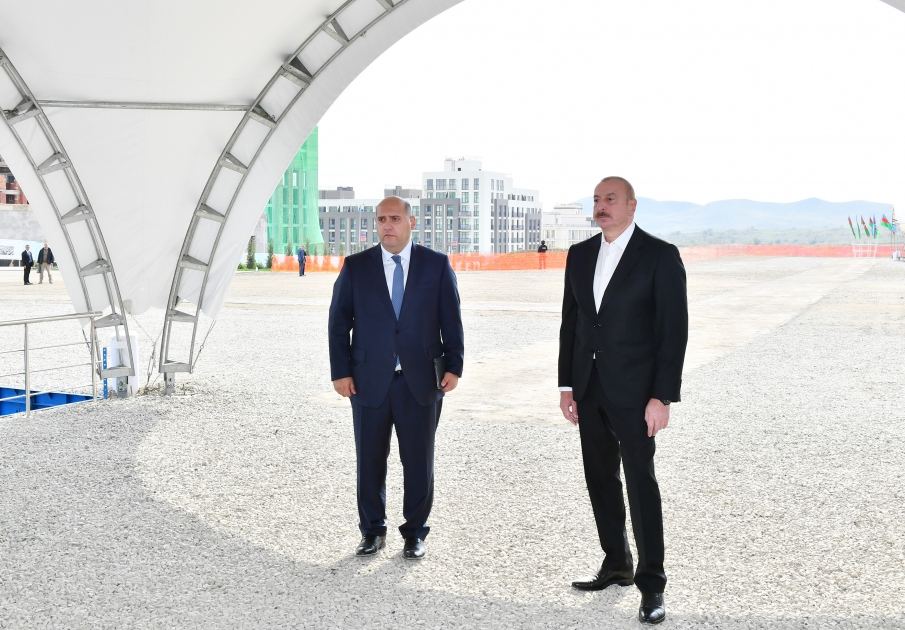 President Ilham Aliyev lays foundation of third residential complex in Fuzuli (PHOTO)