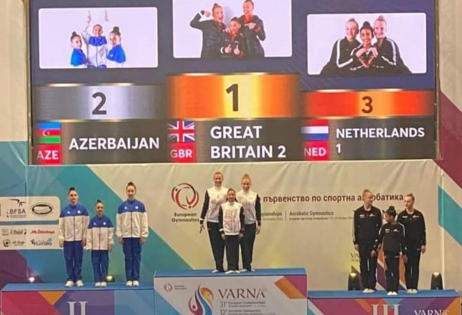 Азербайджанские гимнастки завоевали серебряную медаль на чемпионате Европы