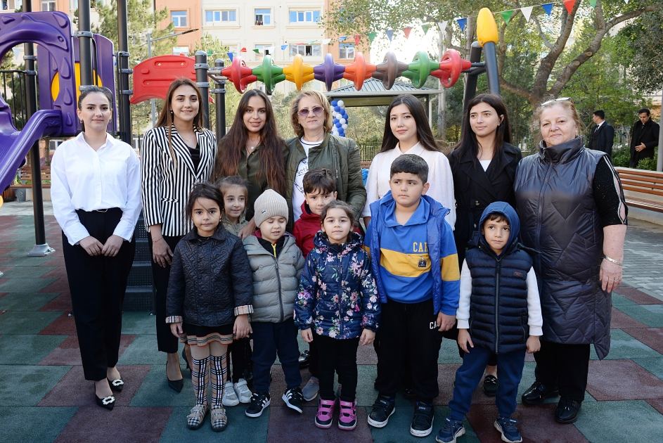 VP of Heydar Aliyev Foundation Leyla Aliyeva attends inauguration of another yard redeveloped under “Bizim həyət” project (PHOTO)