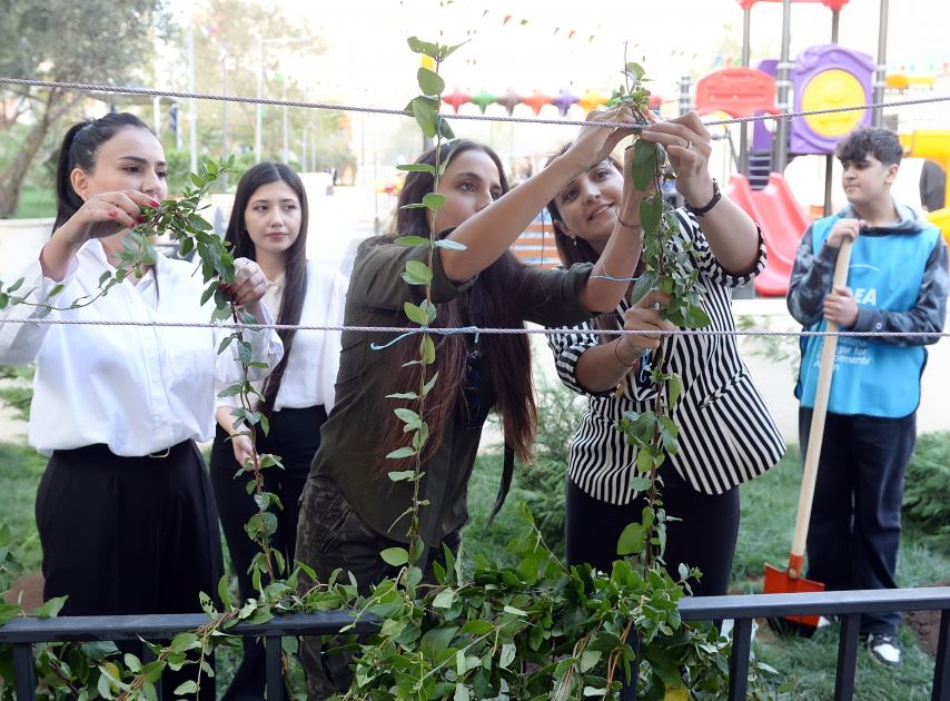 VP of Heydar Aliyev Foundation Leyla Aliyeva attends inauguration of another yard redeveloped under “Bizim həyət” project (PHOTO)