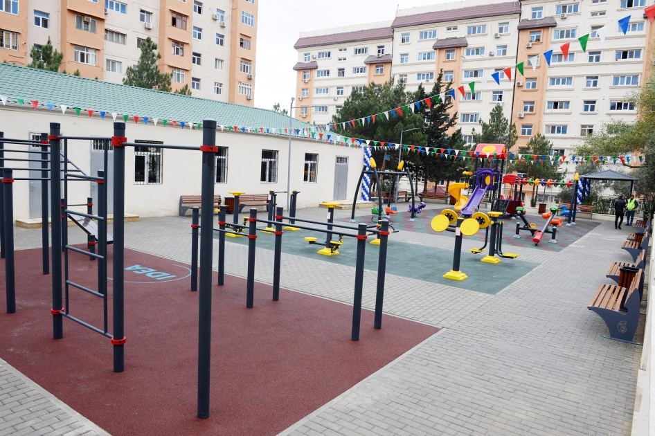 VP of Heydar Aliyev Foundation Leyla Aliyeva attends inauguration of another yard redeveloped under “Bizim həyət” project (PHOTO)