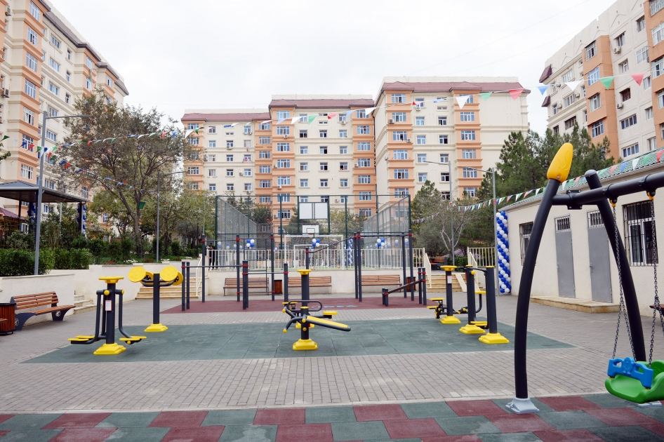 VP of Heydar Aliyev Foundation Leyla Aliyeva attends inauguration of another yard redeveloped under “Bizim həyət” project (PHOTO)