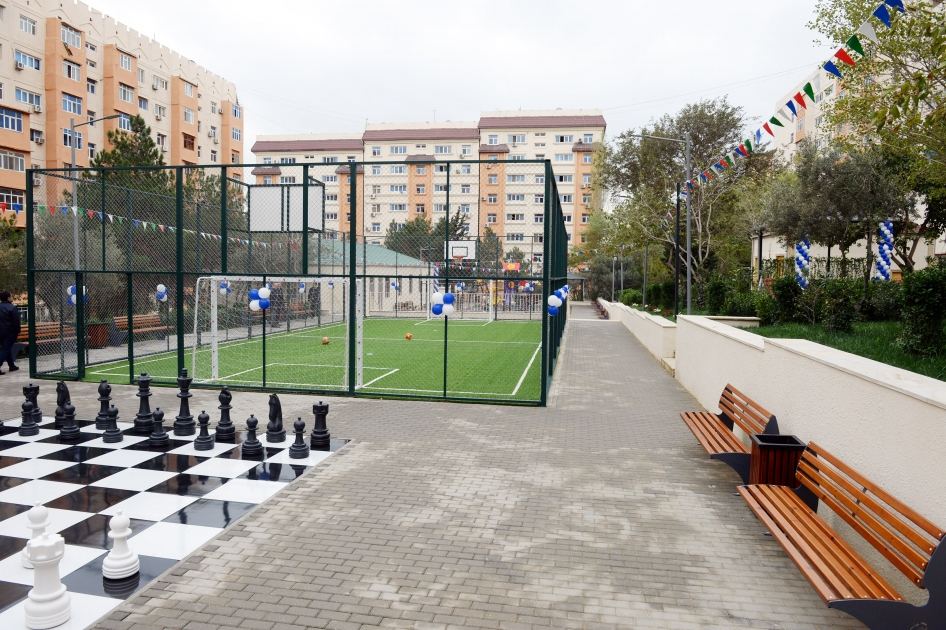 VP of Heydar Aliyev Foundation Leyla Aliyeva attends inauguration of another yard redeveloped under “Bizim həyət” project (PHOTO)