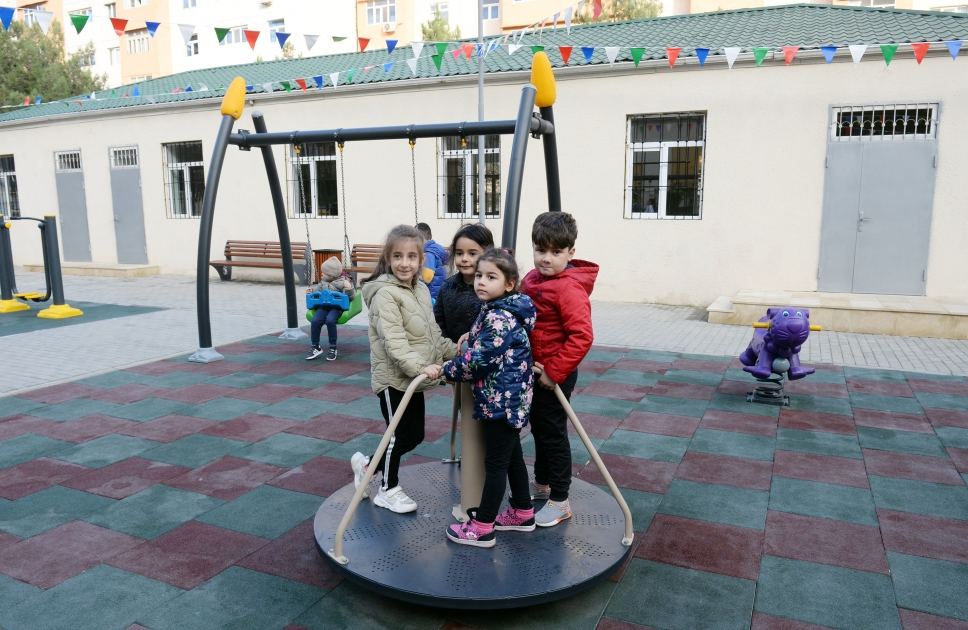 VP of Heydar Aliyev Foundation Leyla Aliyeva attends inauguration of another yard redeveloped under “Bizim həyət” project (PHOTO)