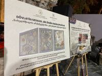 Новое здание Азербайджанского драматического театра имени Гейдара Алиева в Тбилиси украсит ковер "Достлуг" ОАО "Азерхалча" (ФОТО)