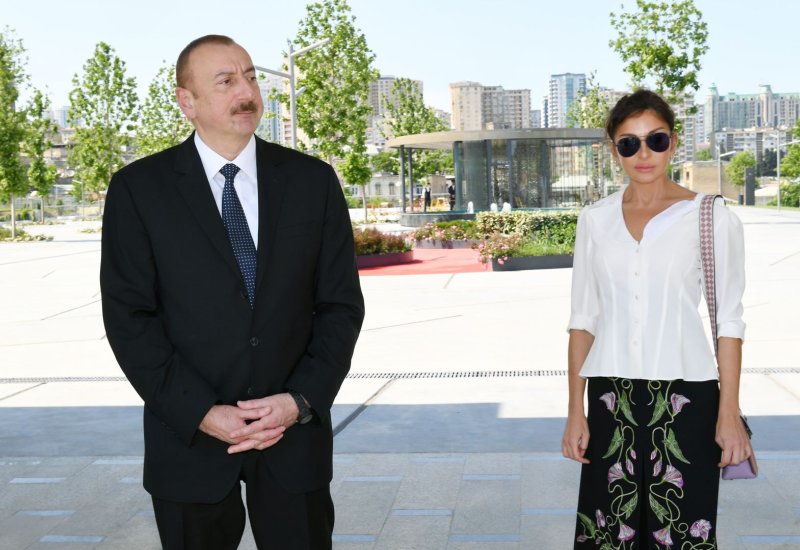 President Ilham Aliyev, First Lady Mehriban Aliyeva review restoration of private houses and infrastructure in Kolatag village of Aghdara