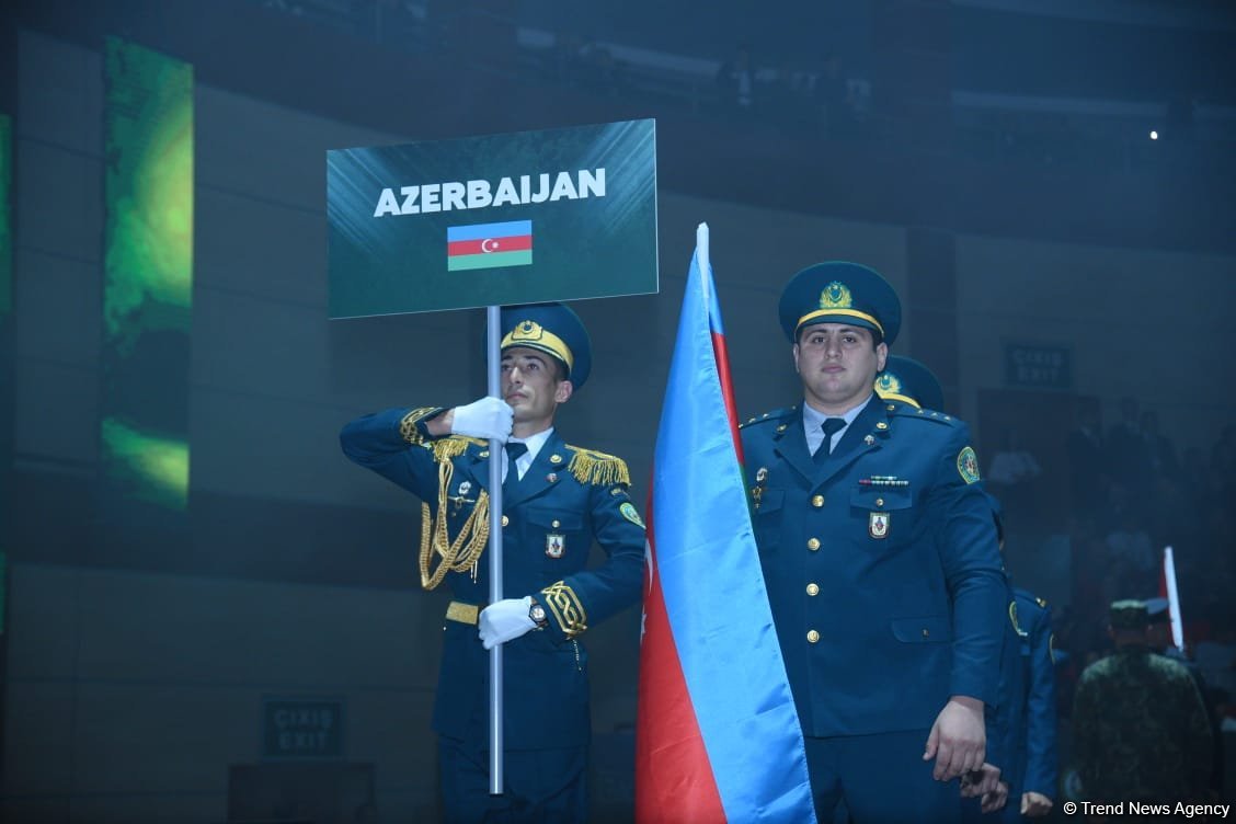 В Баку состоялось открытие 36-го чемпионата мира по борьбе среди военнослужащих (ФОТО)