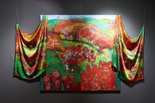 Какая красота! Произведения азербайджанских художников перенесены на шелк (ФОТО)