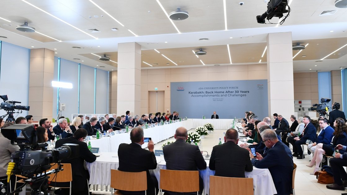 President Ilham Aliyev attends "Karabakh: Back Home After 30 Years. Accomplishments and Challenges" int'l forum (PHOTO/VIDEO)