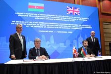 Азербайджан и Великобритания подписали протокол заседания Совместной комиссии по экономическому сотрудничеству (ФОТО)