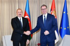 Состоялась встреча Президента Ильхама Алиева с Президентом Сербии Александаром Вучичем (ФОТО)