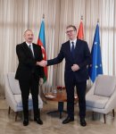 Состоялась встреча Президента Ильхама Алиева с Президентом Сербии Александаром Вучичем (ФОТО)