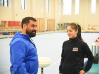 В Баку проходят соревнования чемпионата Азербайджана по прыжкам на батуте и акробатической дорожке (ФОТО)