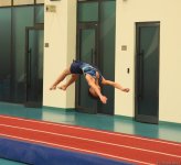 В Баку проходят соревнования чемпионата Азербайджана по прыжкам на батуте и акробатической дорожке (ФОТО)