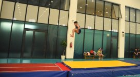 В Баку проходят соревнования чемпионата Азербайджана по прыжкам на батуте и акробатической дорожке (ФОТО)