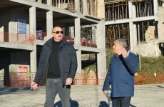 President Ilham Aliyev examines progress of construction works carried out on Garabagh Street in Shusha (PHOTO)