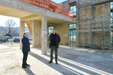 President Ilham Aliyev examines construction activities at Dashalti village mosque in Shusha (PHOTO)