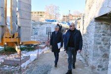 President Ilham Aliyev views restoration progress at Ashaghi Govhar Agha mosque in Shusha (PHOTO)