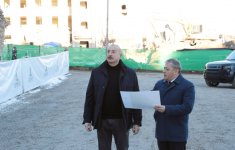 President Ilham Aliyev examines construction works carried out in first new residential complex in Shusha (PHOTO)