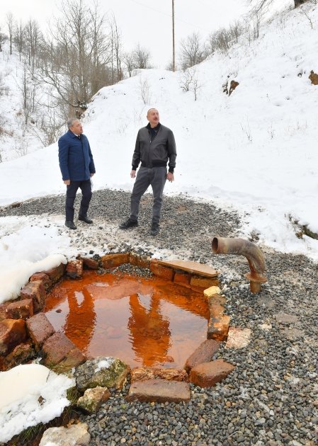 President Ilham Aliyev visits Turshsu Spring in Shusha district (PHOTO)