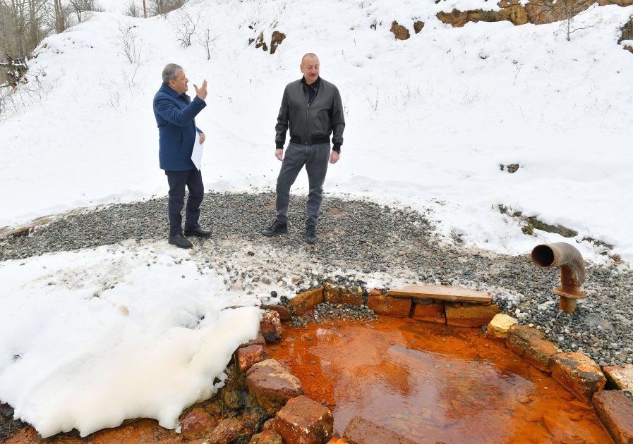 President Ilham Aliyev visits Turshsu Spring in Shusha district (PHOTO)