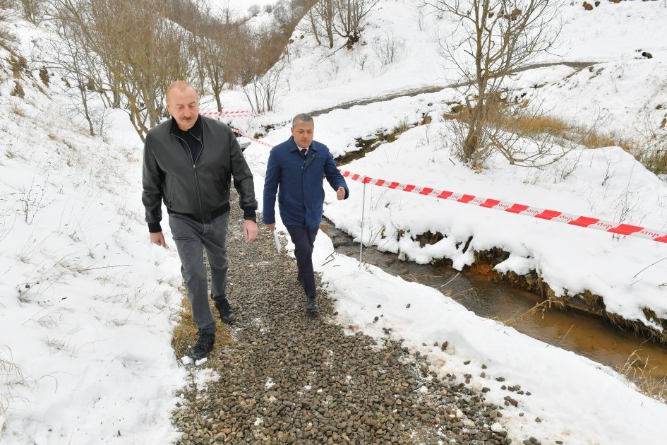 President Ilham Aliyev visits Turshsu Spring in Shusha district (PHOTO)