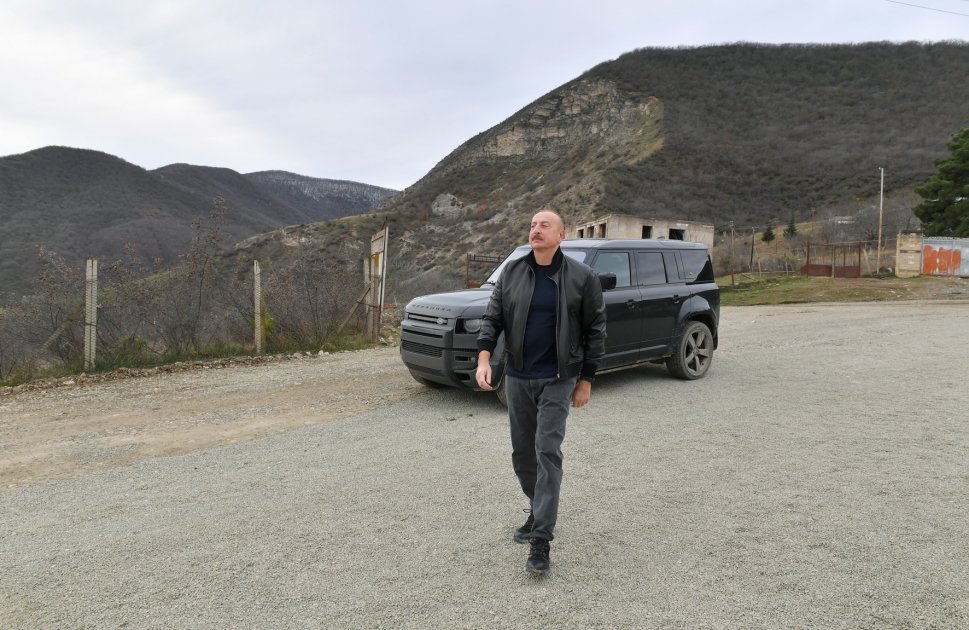 President Ilham Aliyev visits Nakhchivanli village of Khojaly district (PHOTO/VIDEO)