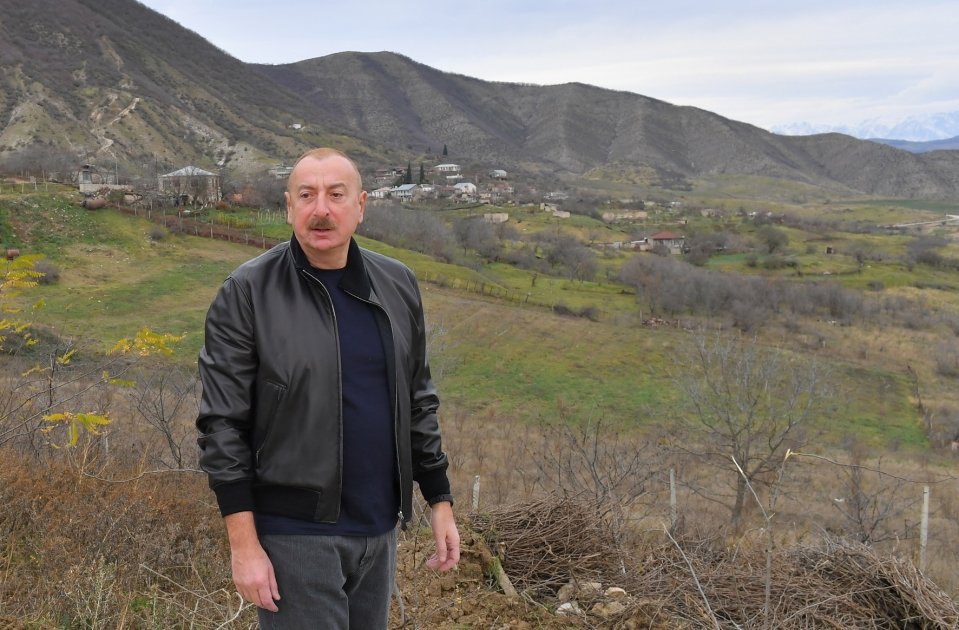 President Ilham Aliyev visits Nakhchivanli village of Khojaly district (PHOTO/VIDEO)