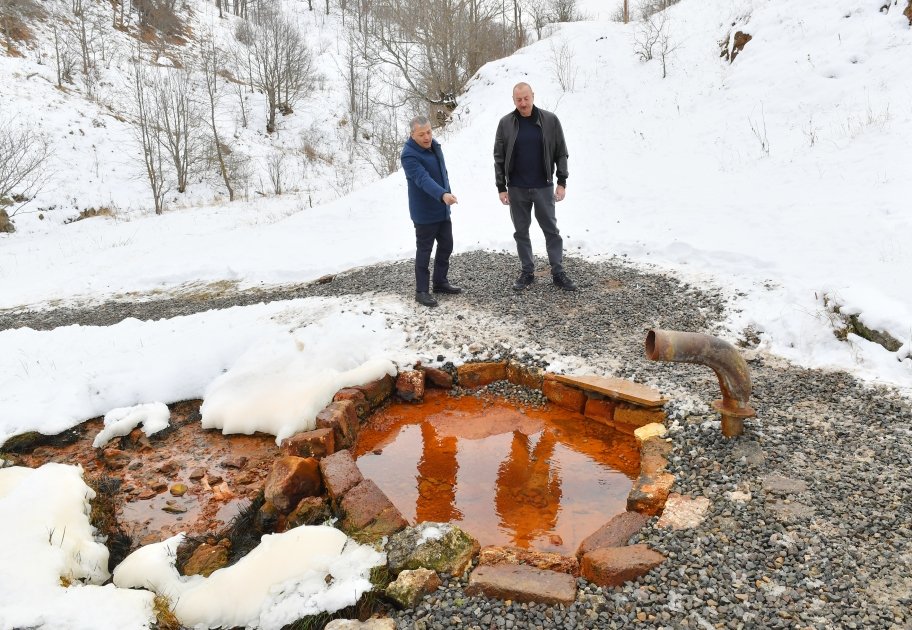 President Ilham Aliyev visits Turshsu Spring in Shusha district (PHOTO)