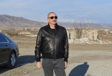 President Ilham Aliyev and First Lady Mehriban Aliyeva participate in ceremony of laying of foundation stone for 4th residential complex in Aghdam (PHOTO/VIDEO)