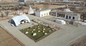 President Ilham Aliyev and First Lady Mehriban Aliyeva viewed ongoing restoration works at Imarat Complex in Aghdam (PHOTO/VIDEO)