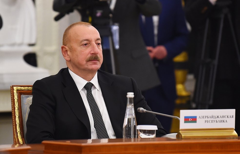 President Ilham Aliyev attends informal meeting of CIS heads of state in Saint Petersburg (PHOTO)