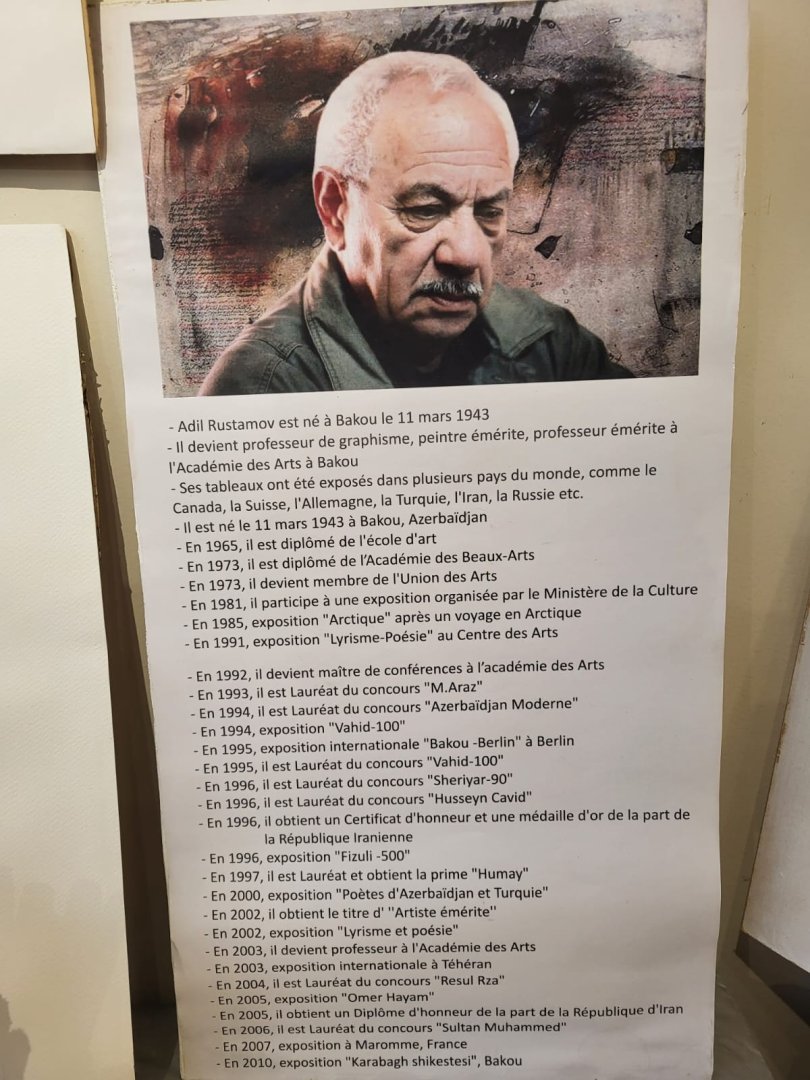 В Париже проходит выставка работ памяти Адиля Рустамова "Взгляд художника между Каспием и Нормандией" (ФОТО)