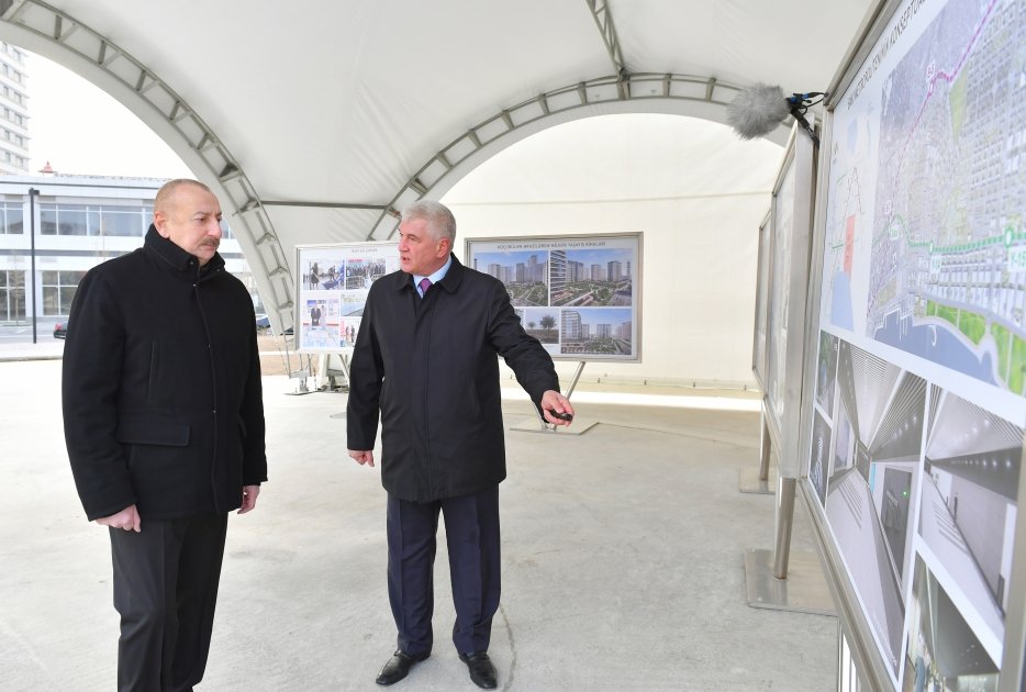 President Ilham Aliyev views construction, redevelopment works, conditions created in Office building in Central Park Quarter of Baku White City (PHOTO)