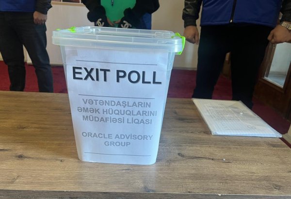 Local monitoring center reveals results of exit poll in Azerbaijan as of 4:00 PM