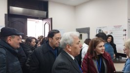Azerbaijan's Minister of Ecology and Natural Resources votes in presidential election (PHOTO)