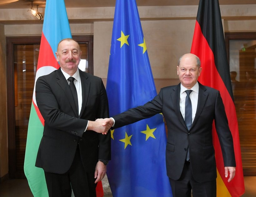 President Ilham Aliyev, German Chancellor Olaf Scholz, Armenian PM hold meeting in Munich (PHOTO/VIDEO)