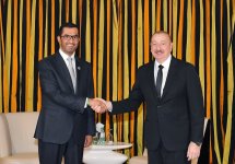 President Ilham Aliyev met with UAE Minister of Industry and Advanced Technology in Munich (PHOTO/VIDEO)