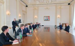 Президент Ильхам Алиев принял делегацию, возглавляемую председателем Восточного комитета немецкой экономики Михаэлем Хармсом (ФОТО/ВИДЕО)