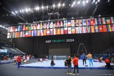 Artistic Gymnastics World Cup athletes hone at Baku's National Gymnastics Arena (PHOTO)
